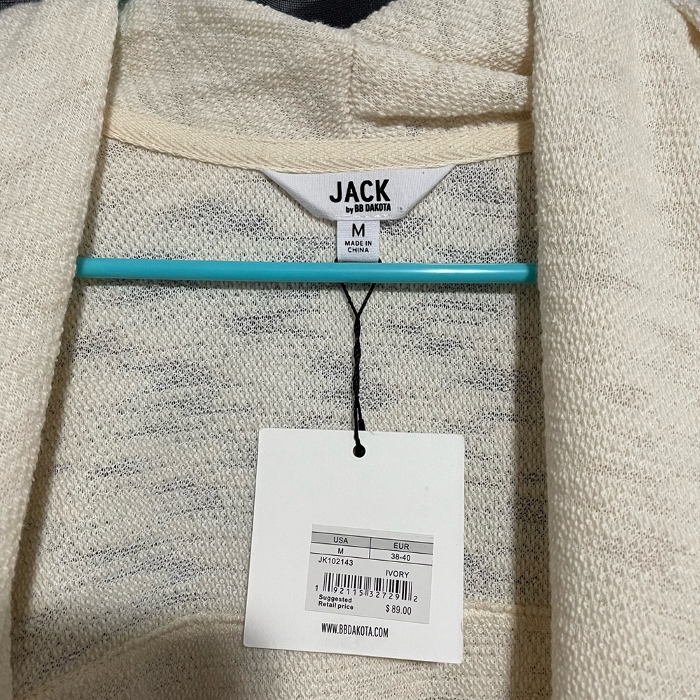 Jack by BB Dakota Open Front Fringe Cardigan NWT Size M - Picture 5 of 5